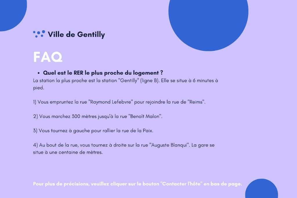 Paris Gentilly Appartement Tout Equipe - Rer B Екстер'єр фото