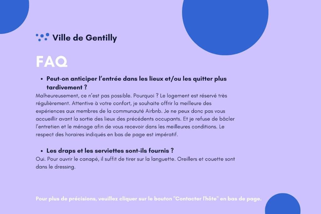 Paris Gentilly Appartement Tout Equipe - Rer B Екстер'єр фото